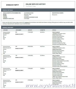 LAND ROVER Discovery usata, con Airbag laterali