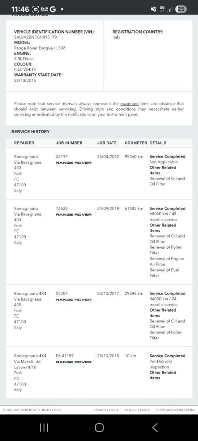 LAND ROVER Range Rover Evoque usata, con Fendinebbia