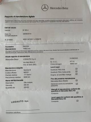 MERCEDES-BENZ B 180 usata, con Autoradio digitale