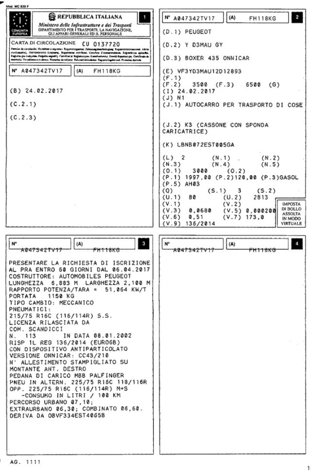 PEUGEOT Boxer usata, con Fendinebbia
