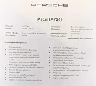 PORSCHE Macan usata, con Airbag