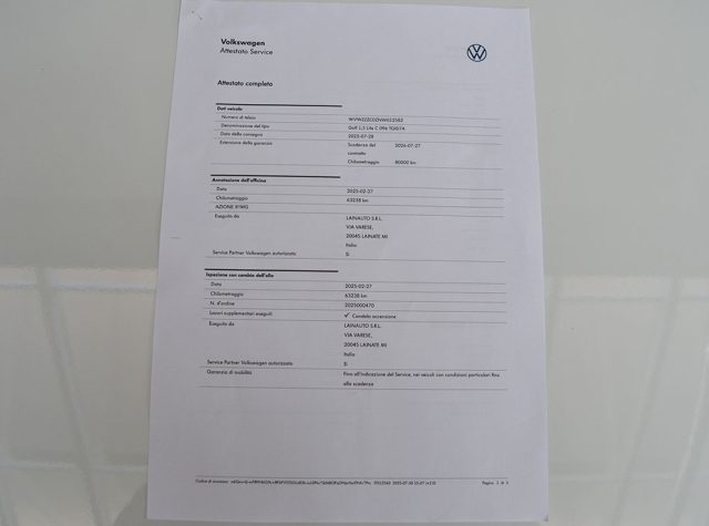 VOLKSWAGEN Golf usata, con Servosterzo