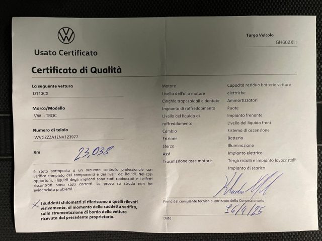VOLKSWAGEN T-Roc usata, con Bracciolo