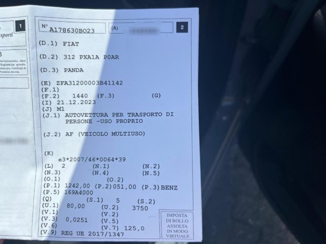 FIAT Panda usata, con Climatizzatore