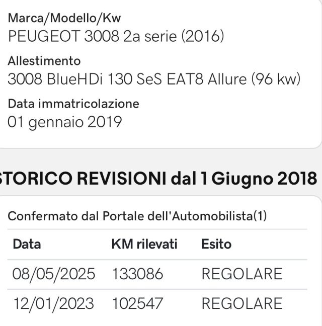PEUGEOT 3008 usata, con Bracciolo