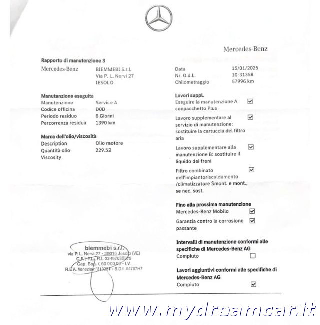 MERCEDES-BENZ B 180 usata, con Sensore di luce