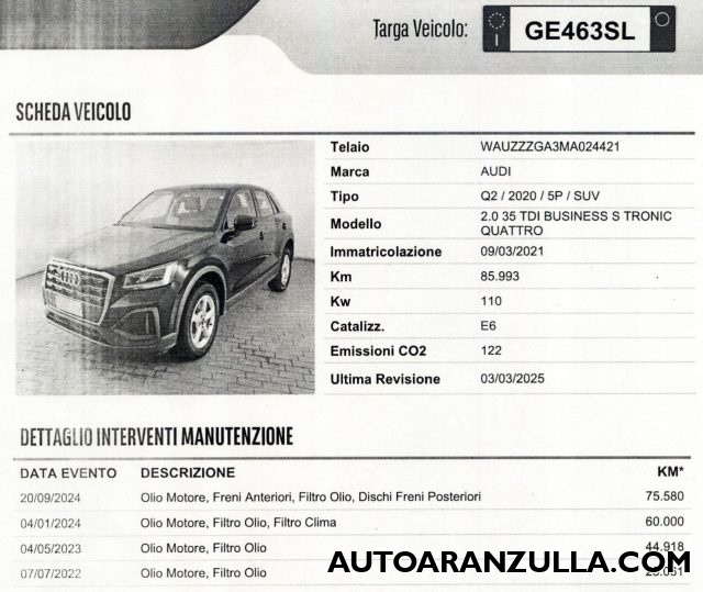 AUDI Q2 usata, con MP3