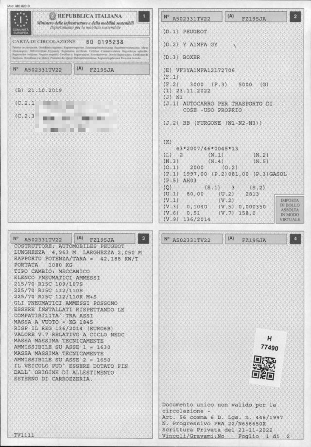 PEUGEOT Boxer usata, con ESP