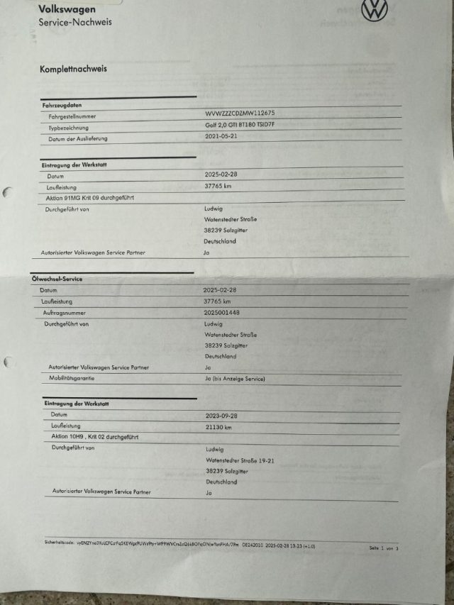 VOLKSWAGEN Golf usata, con Controllo elettronico della corsia