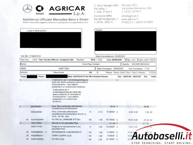 MERCEDES-BENZ B 180 usata, con Autoradio