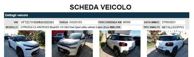 CITROEN C3 Aircross usata, con Controllo elettronico della corsia