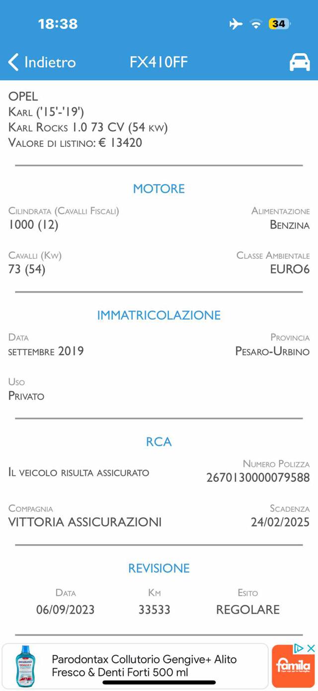 OPEL Karl usata, con Autoradio