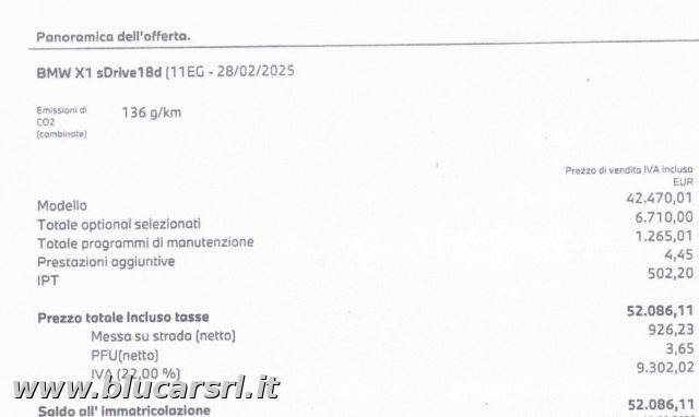BMW X1 usata, con Filtro antiparticolato