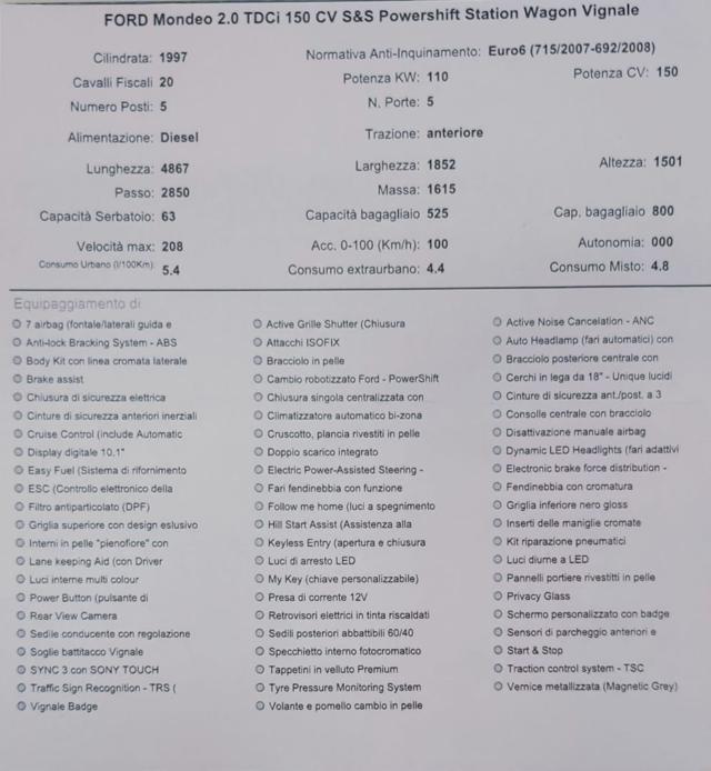 FORD Mondeo usata, con Specchietti laterali elettrici