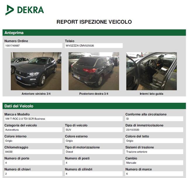 VOLKSWAGEN T-Roc usata, con Sedile posteriore sdoppiato