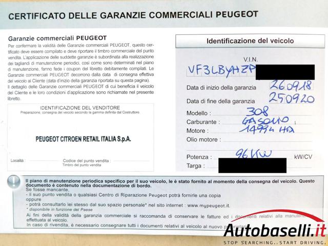PEUGEOT 308 usata, con Touch screen