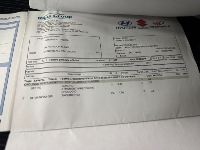 SUZUKI Swift usata, con Monitoraggio pressione pneumatici