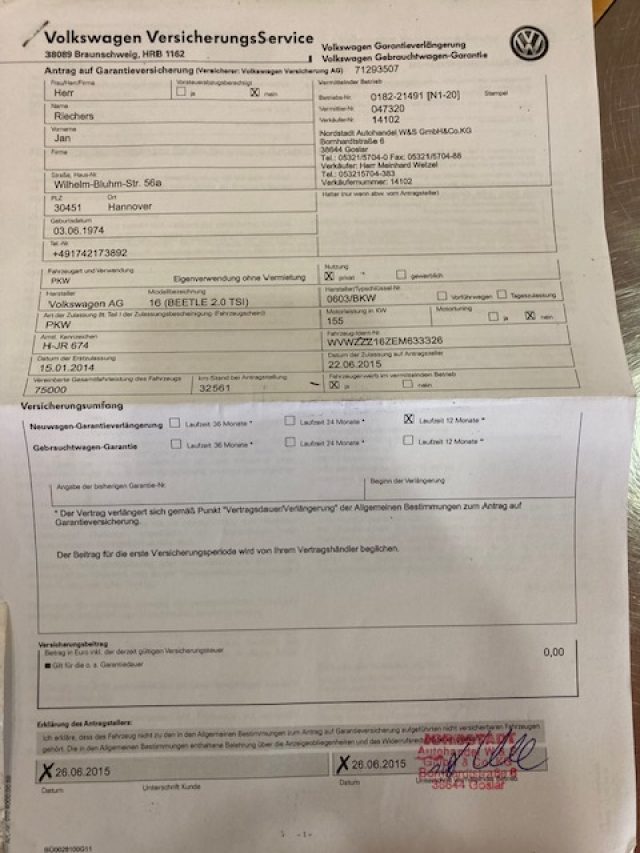 VOLKSWAGEN Maggiolino usata, con Volante in pelle