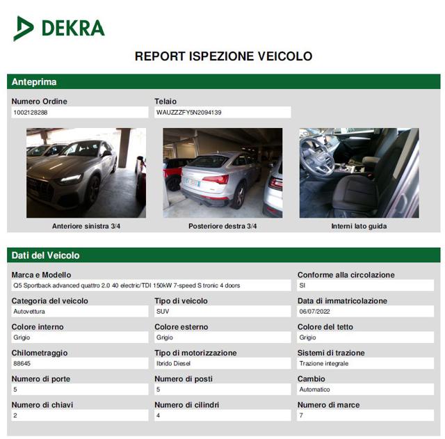 AUDI Q5 usata, con Airbag