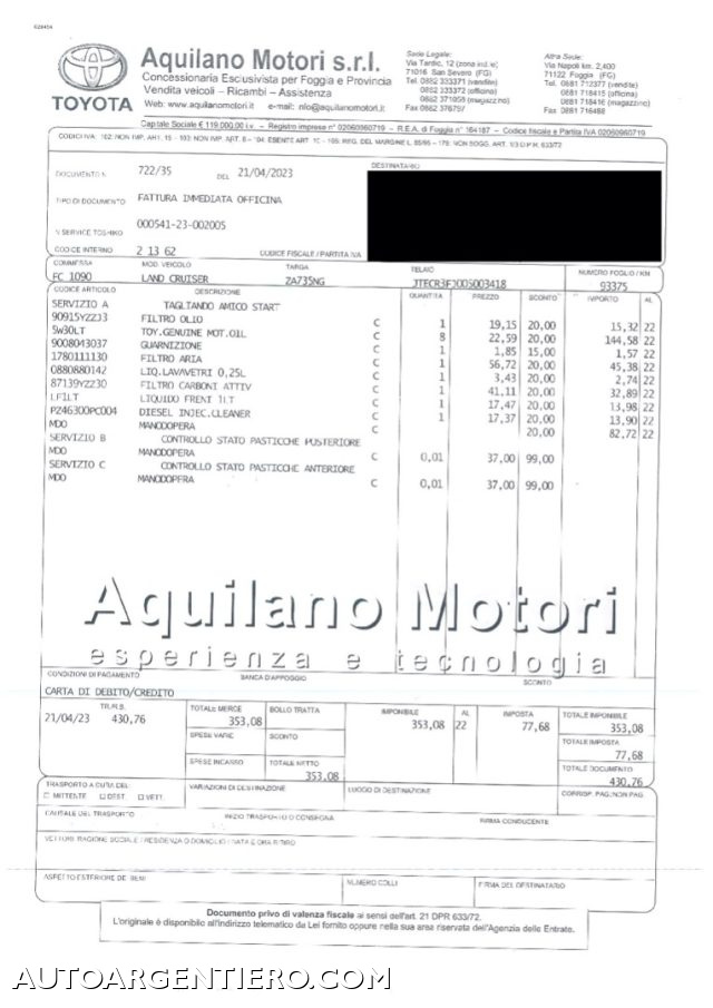 TOYOTA Land Cruiser usata, con Limitatore di velocità
