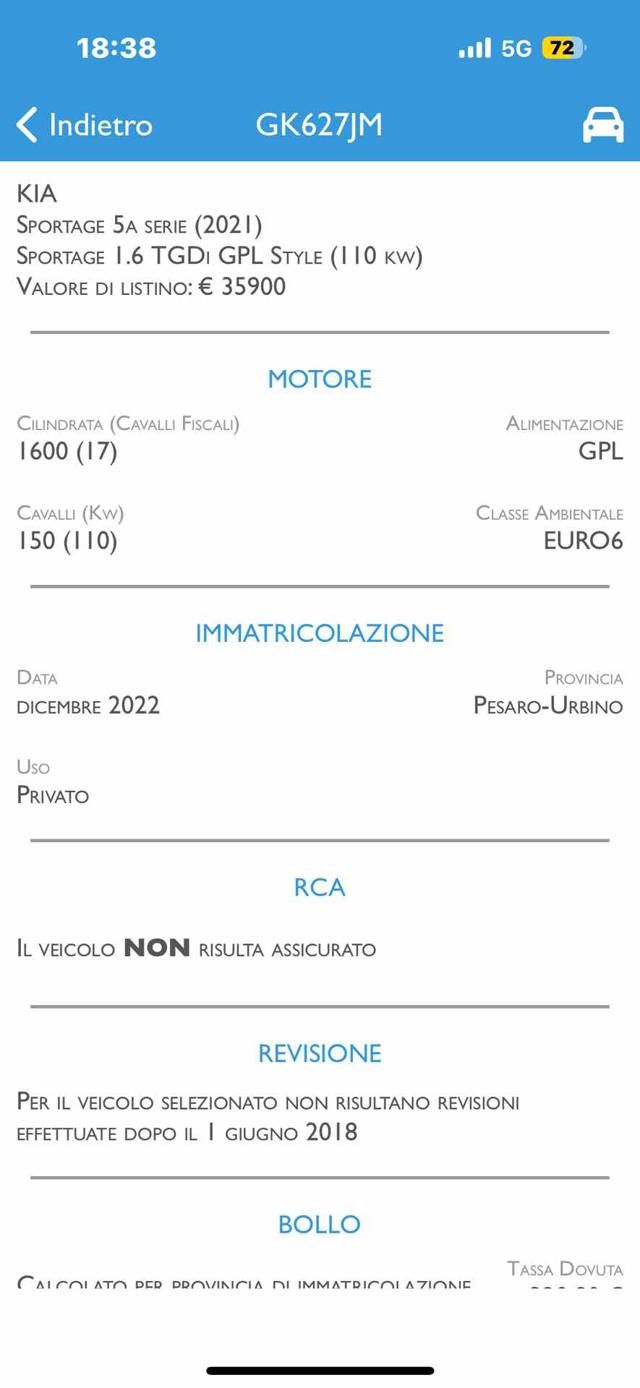 KIA Sportage usata, con Airbag