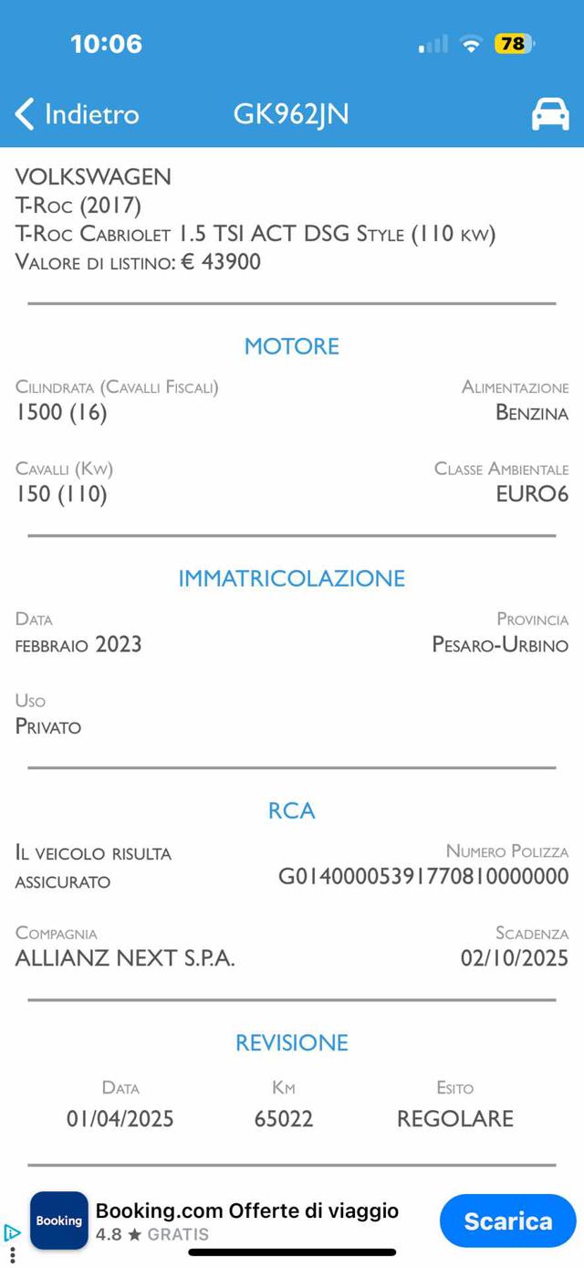 VOLKSWAGEN T-Roc usata, con Immobilizzatore elettronico
