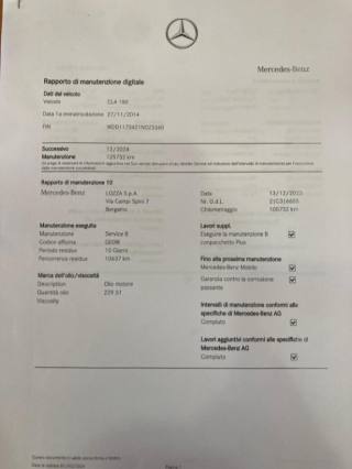 MERCEDES-BENZ CLA 180 usata, con Sedili sportivi