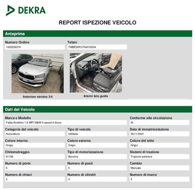 SKODA Fabia usata, con Controllo elettronico della corsia