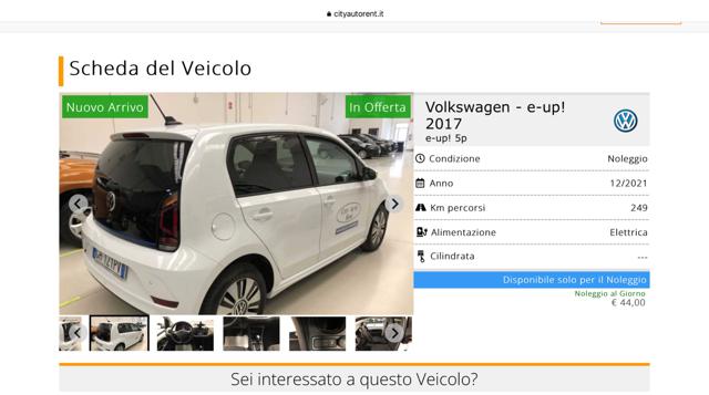 VOLKSWAGEN e-up! usata, con Airbag