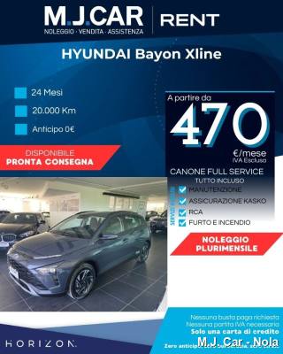 HYUNDAI Bayon 1.2 MPI MT XLine--PLURIMENSILE