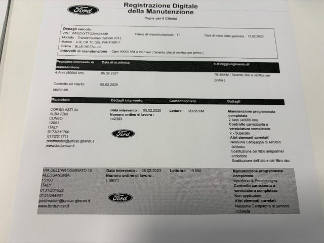 FORD Transit Custom usata, con Sensore di luce