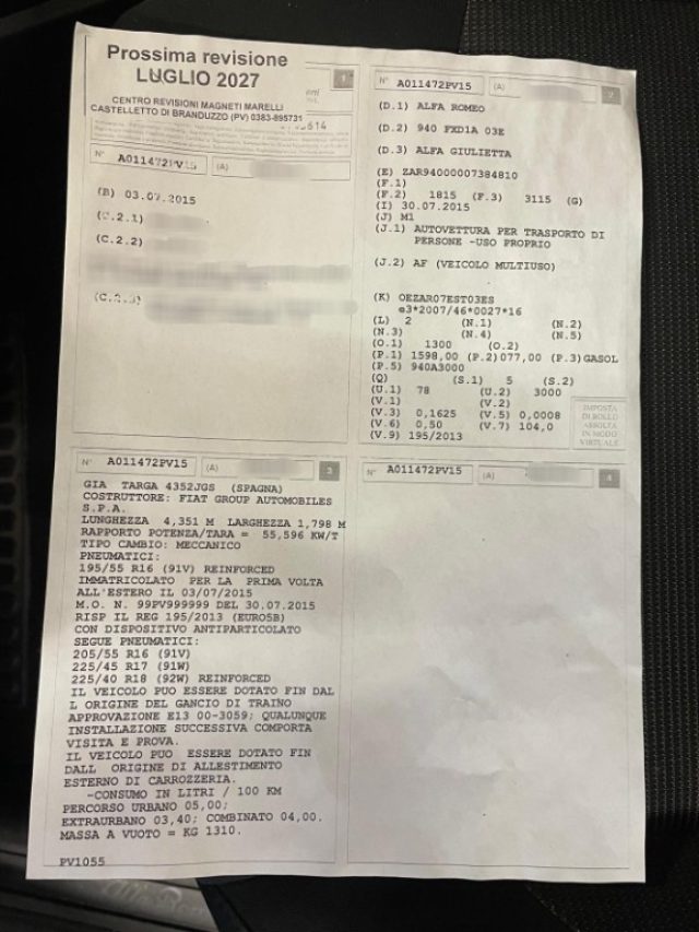 ALFA ROMEO Giulietta usata, con Chiusura centralizzata