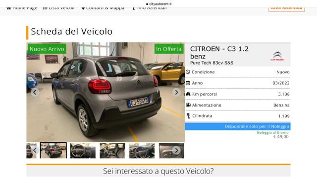 CITROEN C3 usata, con Airbag Passeggero