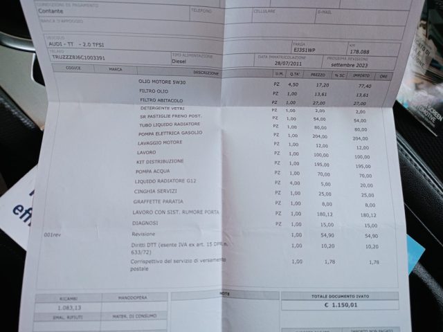AUDI TT usata, con Chiusura centralizzata telecomandata