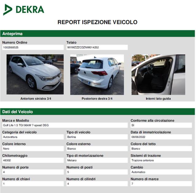 VOLKSWAGEN Golf usata, con Airbag