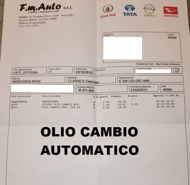MERCEDES-BENZ E 200 usata, con Fendinebbia