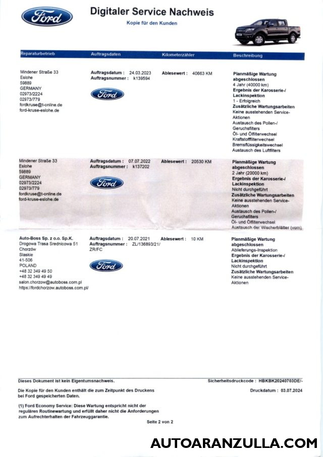 FORD Ranger usata, con Hill holder