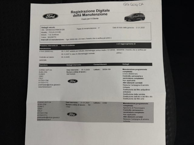 FORD Focus usata, con Ruotino