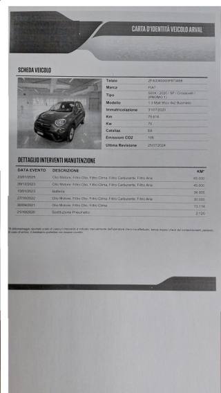 FIAT 500X usata, con Touch screen