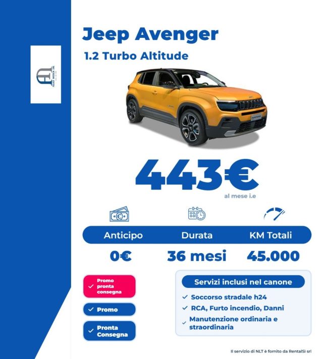 JEEP Avenger usata, con Airbag