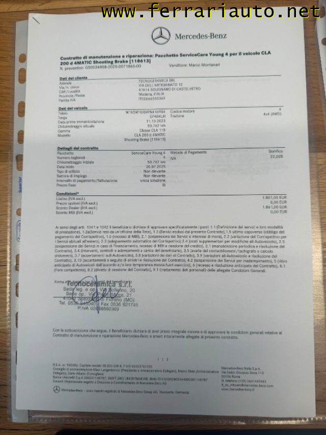 MERCEDES-BENZ CLA 200 usata, con Chiusura centralizzata