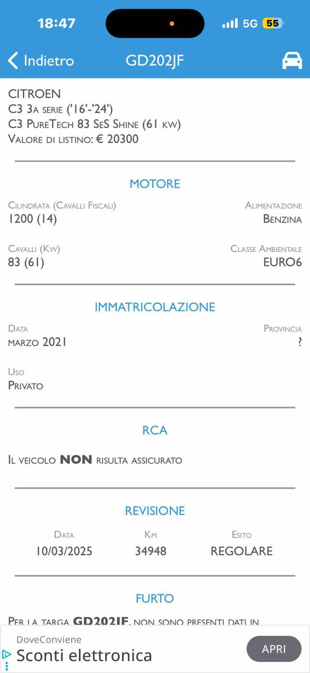 CITROEN C3 usata, con Chiusura centralizzata