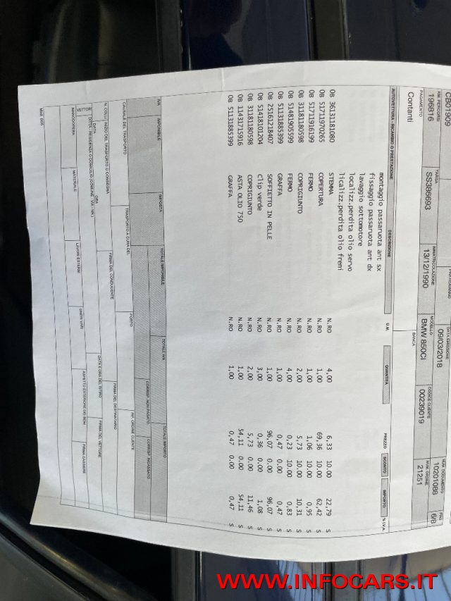 BMW 850 usata, con Specchietti laterali elettrici