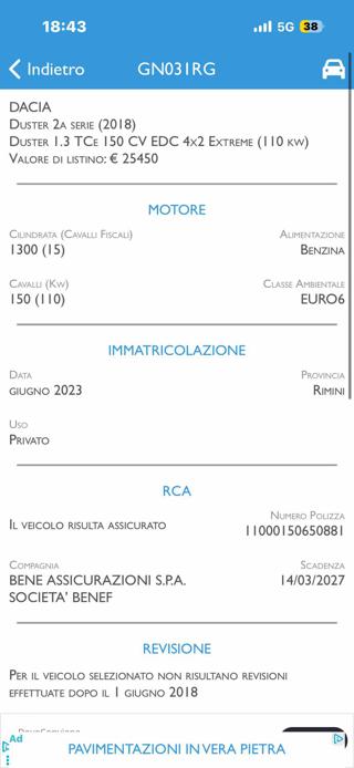 DACIA Duster usata, con Airbag laterali