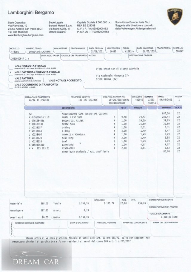 LAMBORGHINI Huracan usata, con Immobilizzatore elettronico