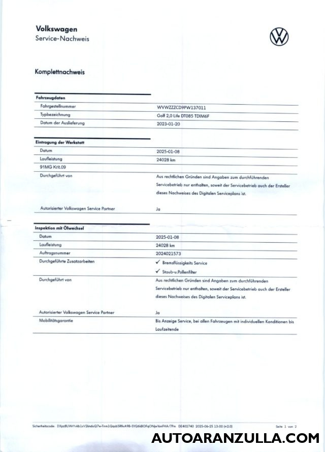 VOLKSWAGEN Golf usata, con Bluetooth