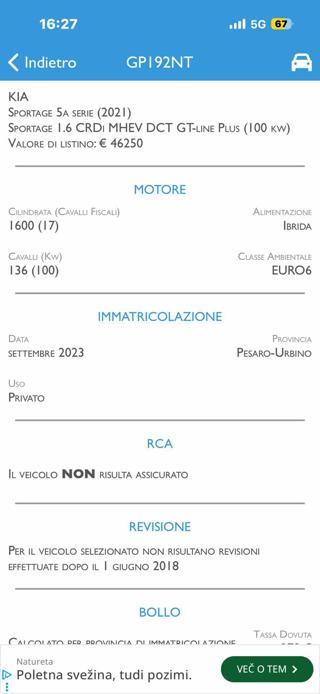 KIA Sportage usata, con Climatizzatore