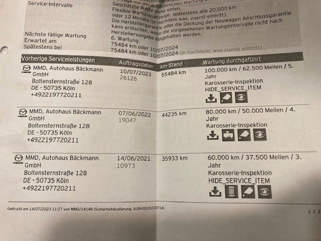 MAZDA MX-5 usata, con Controllo elettronico della corsia