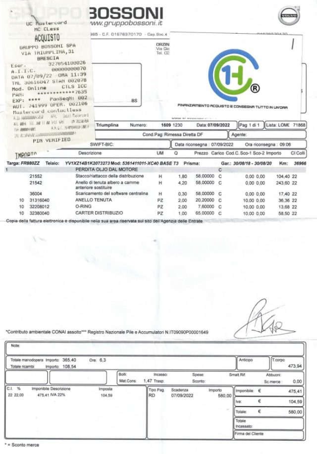 VOLVO XC40 usata, con Monitoraggio pressione pneumatici