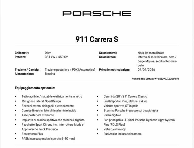 PORSCHE 911 usata, con Sedile posteriore sdoppiato